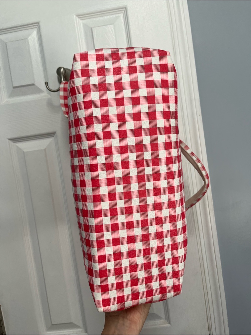 Betsey Johnson New Canvas Gingham Tote Handbag Bag Scarf Summer Spring Picnic - Picture 10 of 16